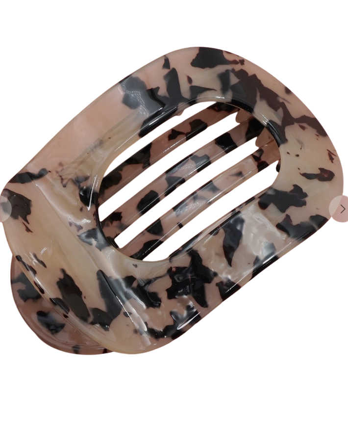 Jumbo Lay Flat Oval Hair Claw Clips