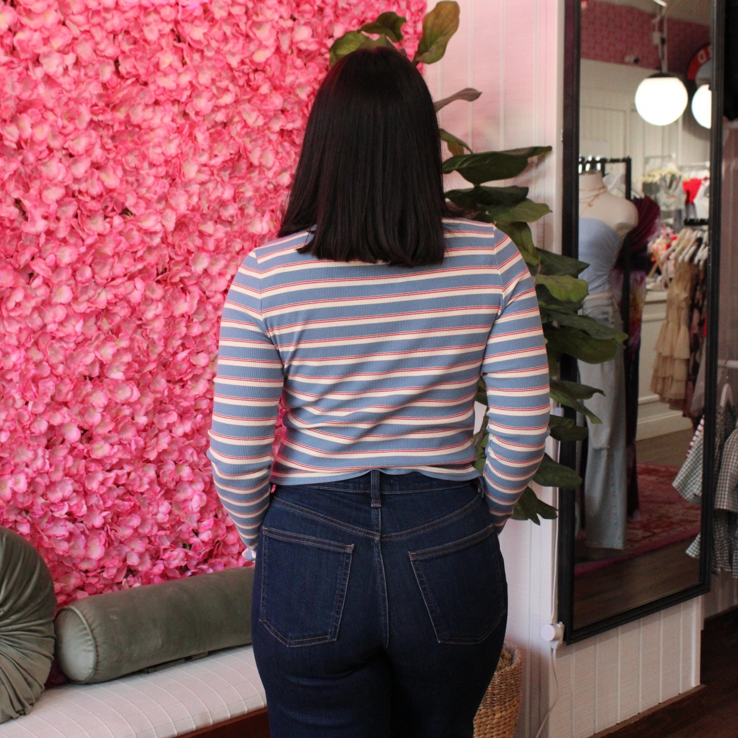 Simone Striped Long Sleeve Top