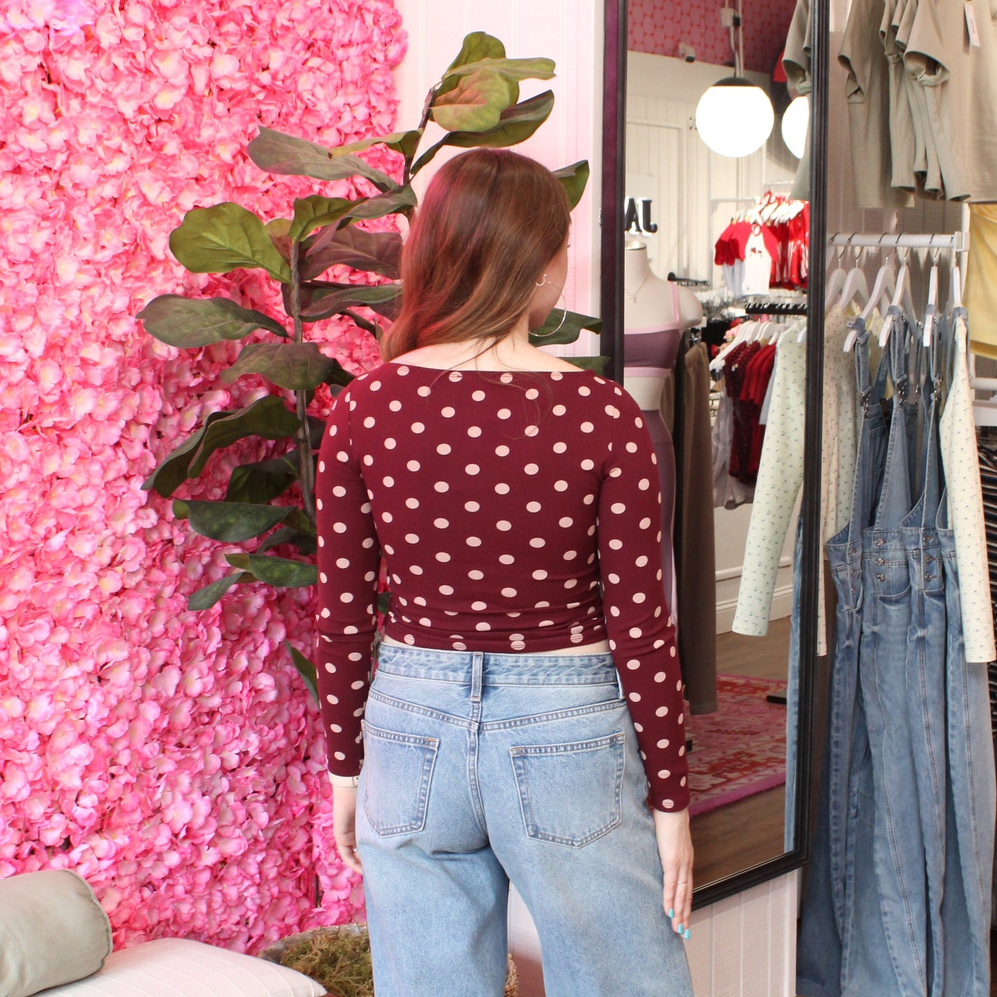 Roxy Polka Dot Long Sleeve