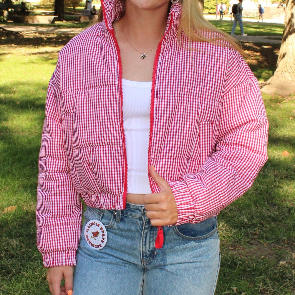 Linnea Gingham Puffer Jacket