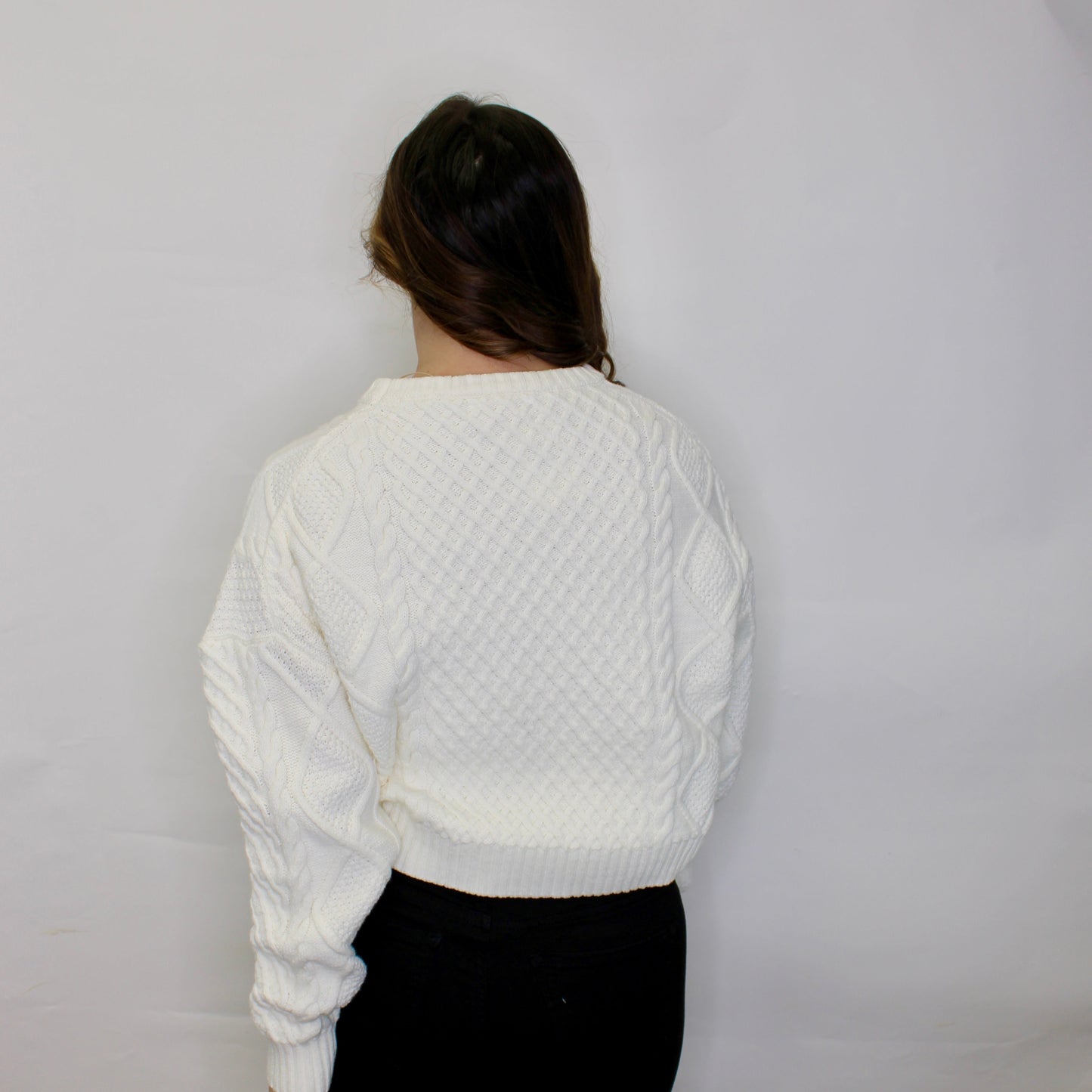 Rose Cable Knit Sweater