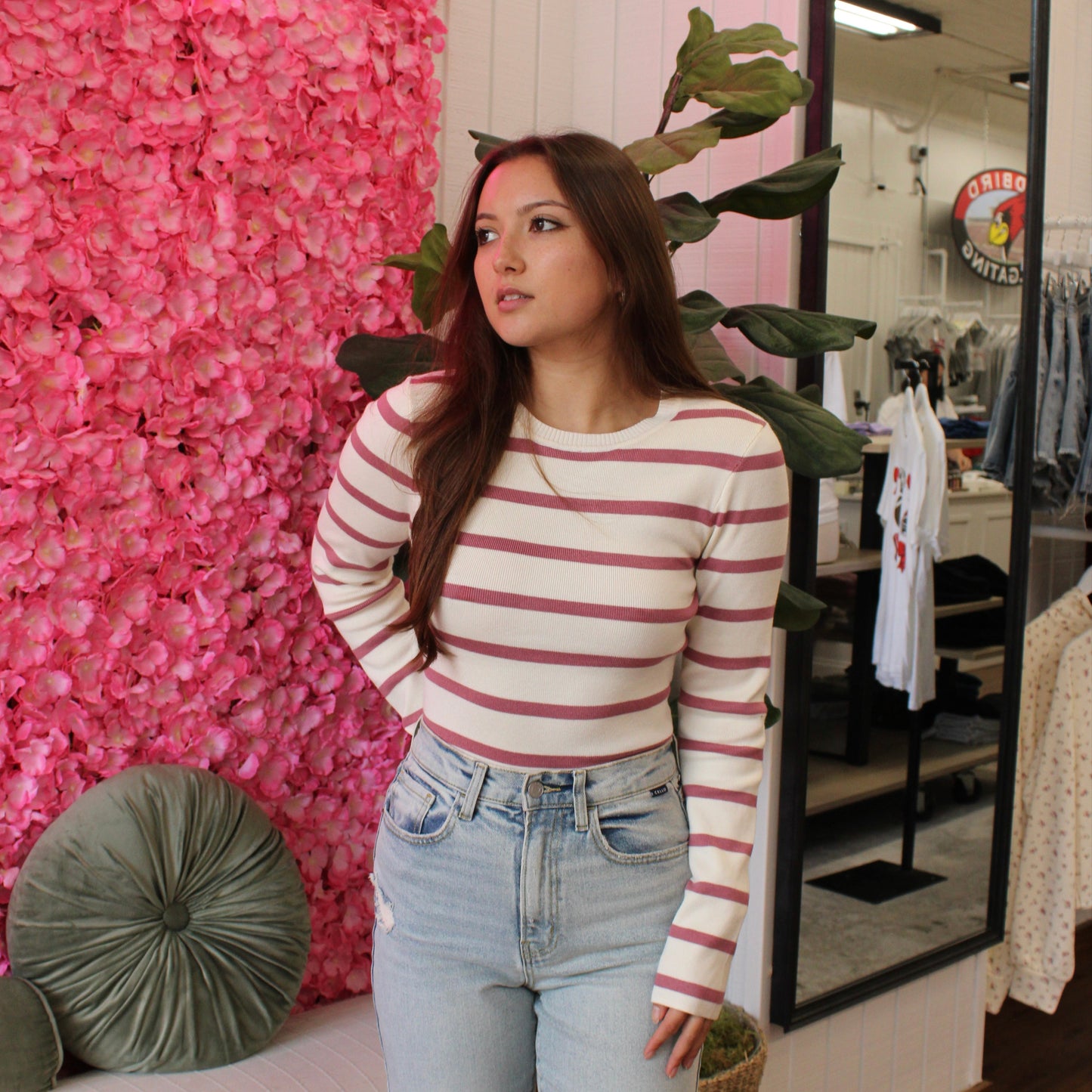 Mikayla Stripe Knit Bodysuit