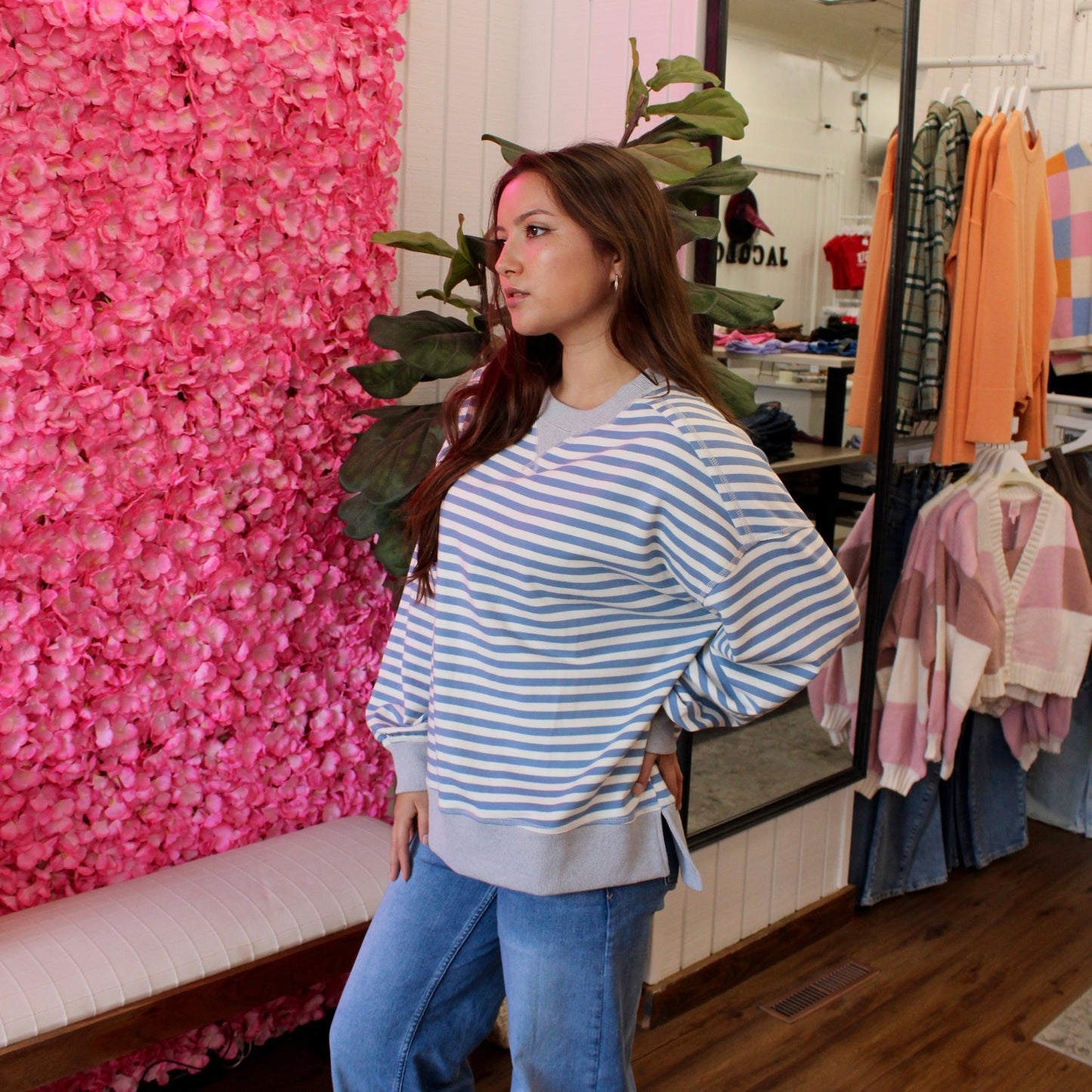 Candy Stripe Long Sleeve Top