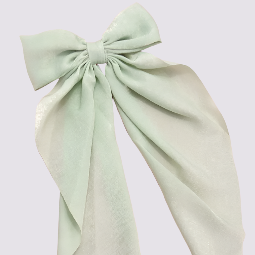 Organza Sheer Bow Ribbon Hair Clip