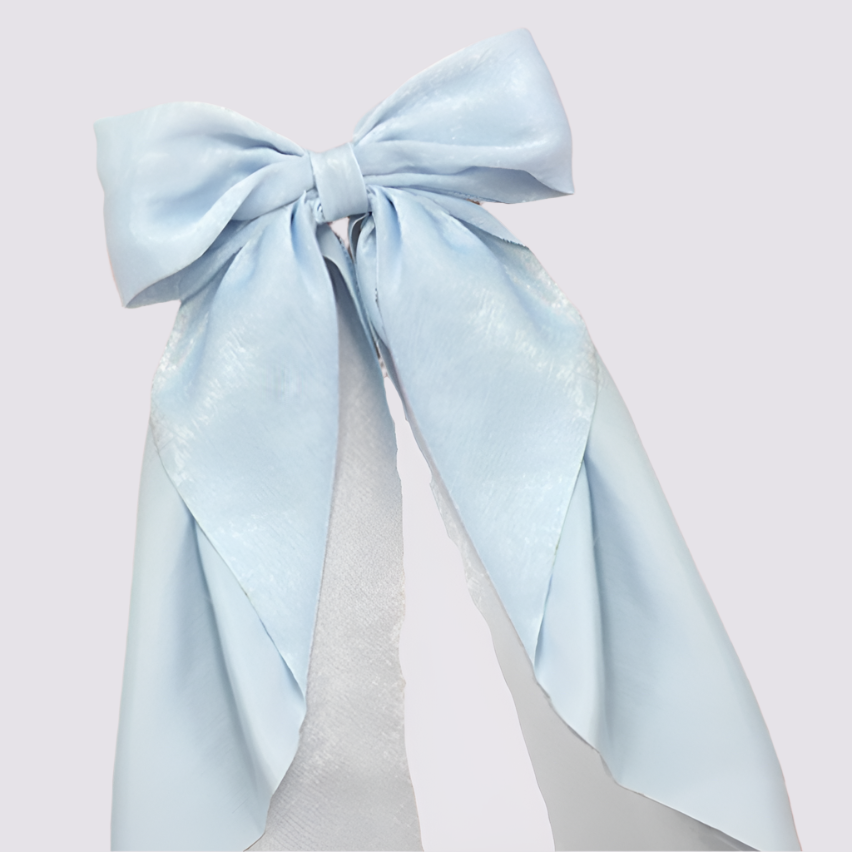 Organza Sheer Bow Ribbon Hair Clip
