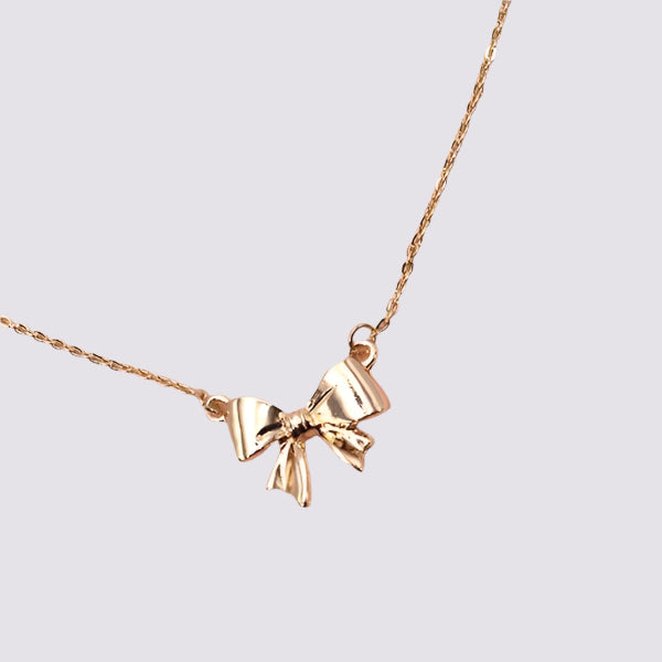 Mini Rhinestone Bow Necklace