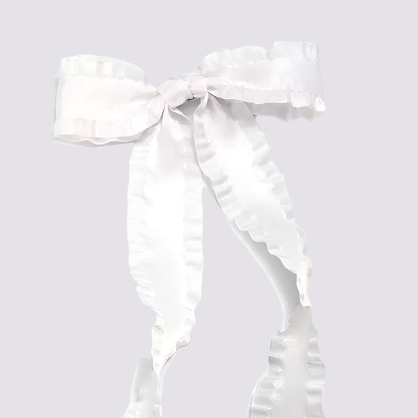 Satin Trim Bow Ribbon Hair Clip