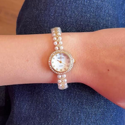 Elegant Pearl Watch