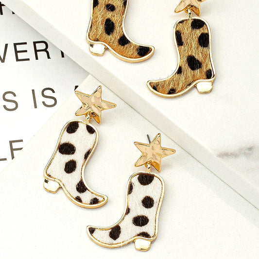 Star and Boot Earrings