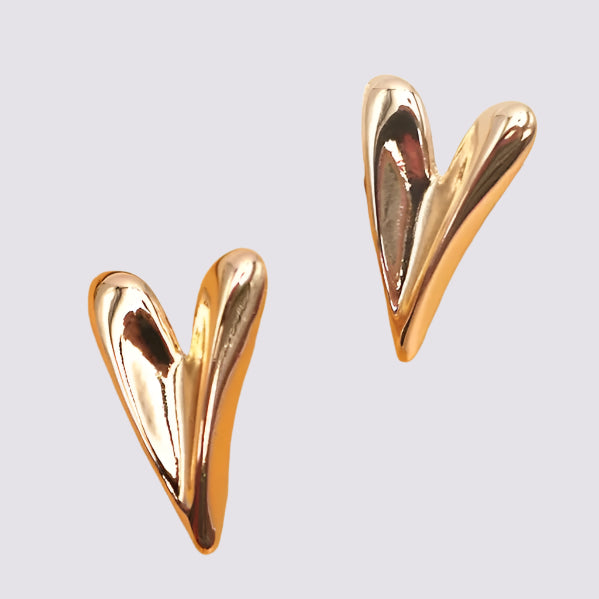 Heart Design Stud Earrings