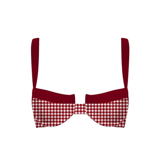 Sofia Plaid Swim Top