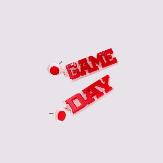 Sparkling Glitter Game Day Earrings