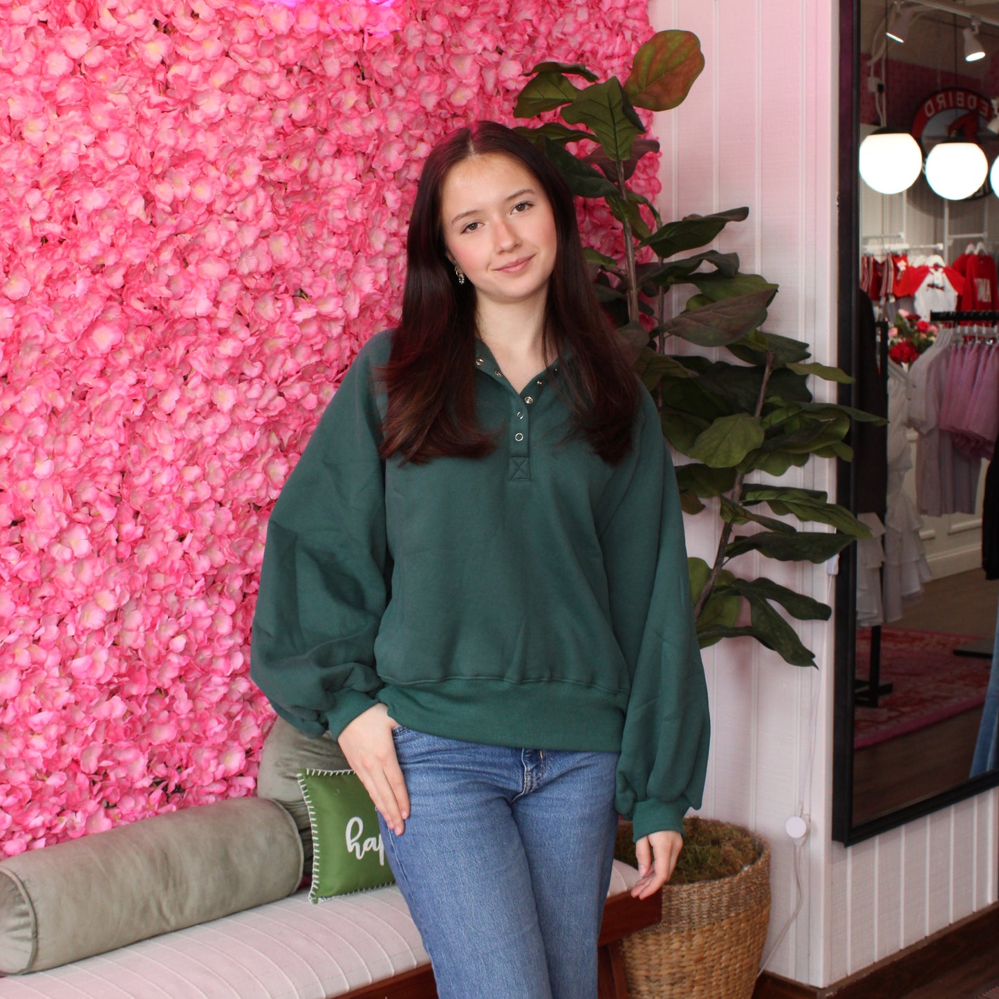 Harmoni Snap Button Collared Sweater