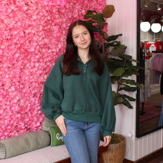 Harmoni Snap Button Collared Sweater