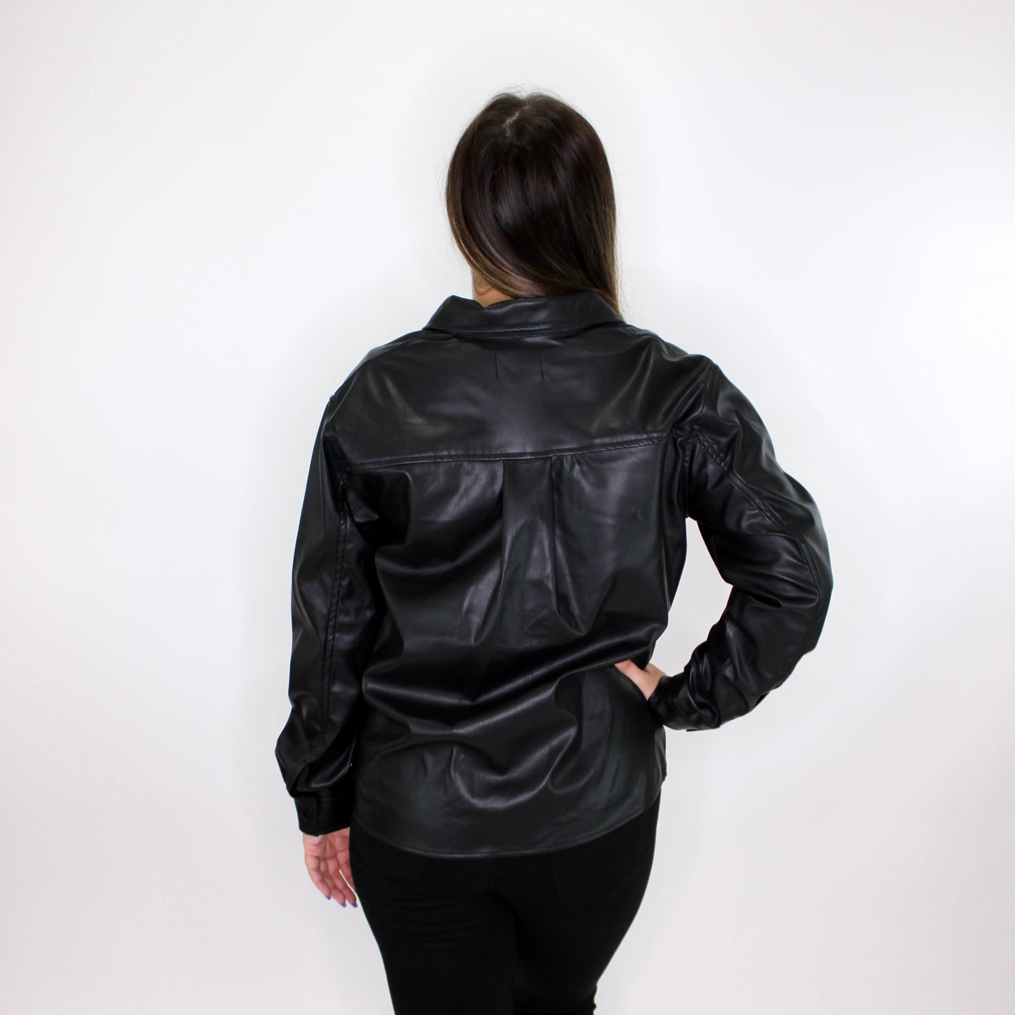 Jo Faux Leather Shacket