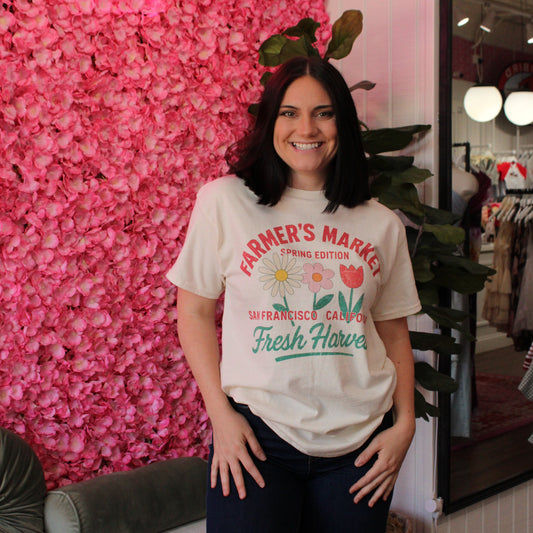 Farmers Market Oversized Graphic Tee