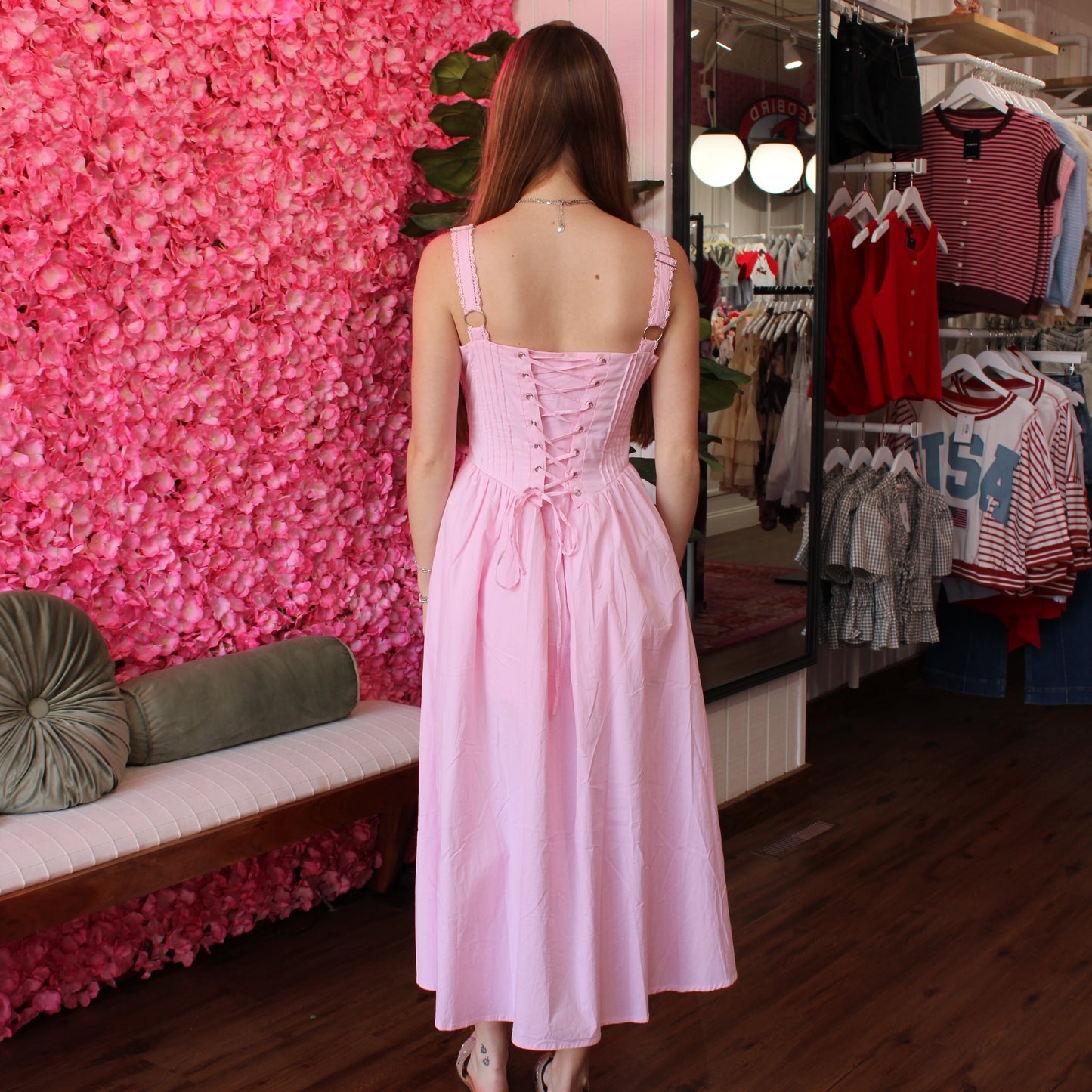 Loretta Stretch Poplin Maxi Dress