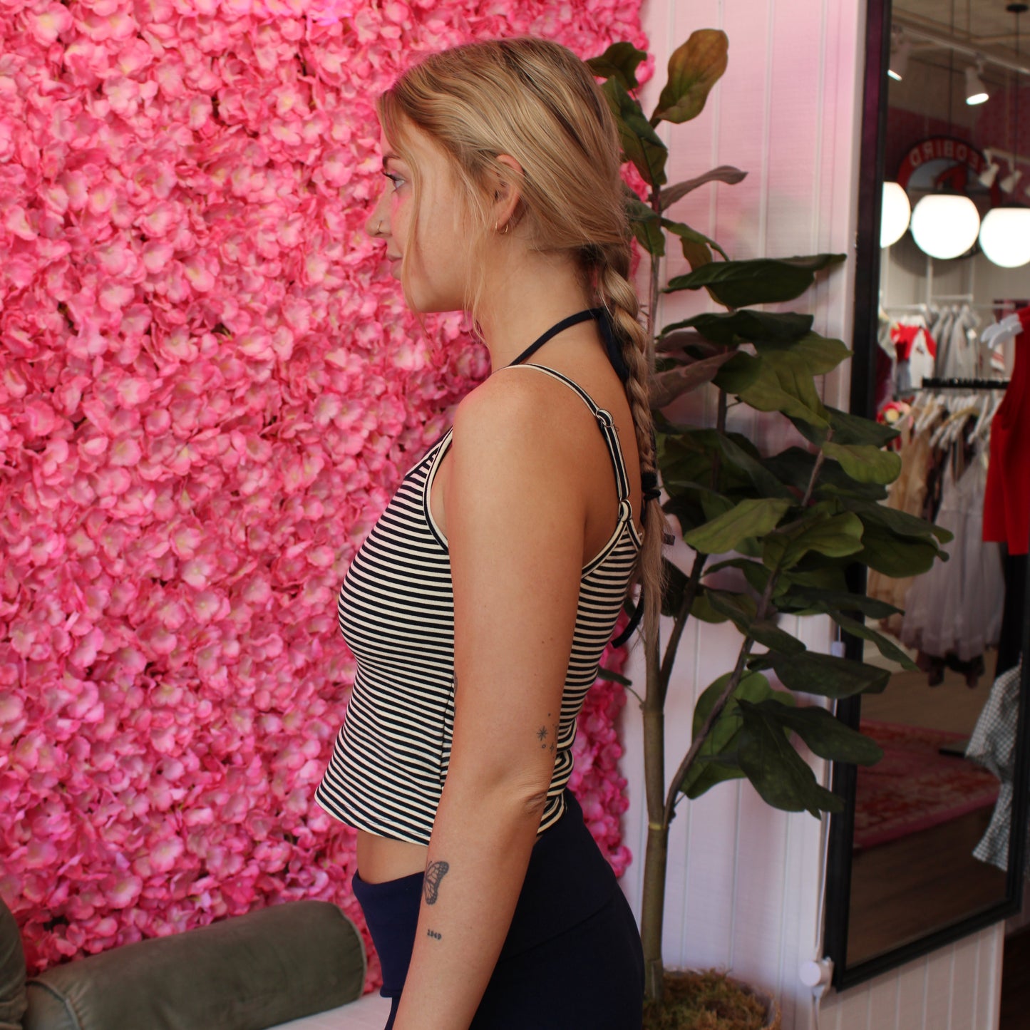Adalyn Stripe Halter Tank