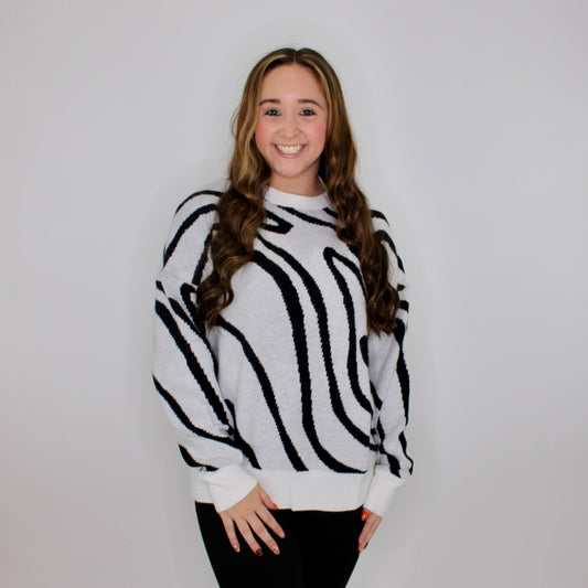 Ripley Wave Print Sweater