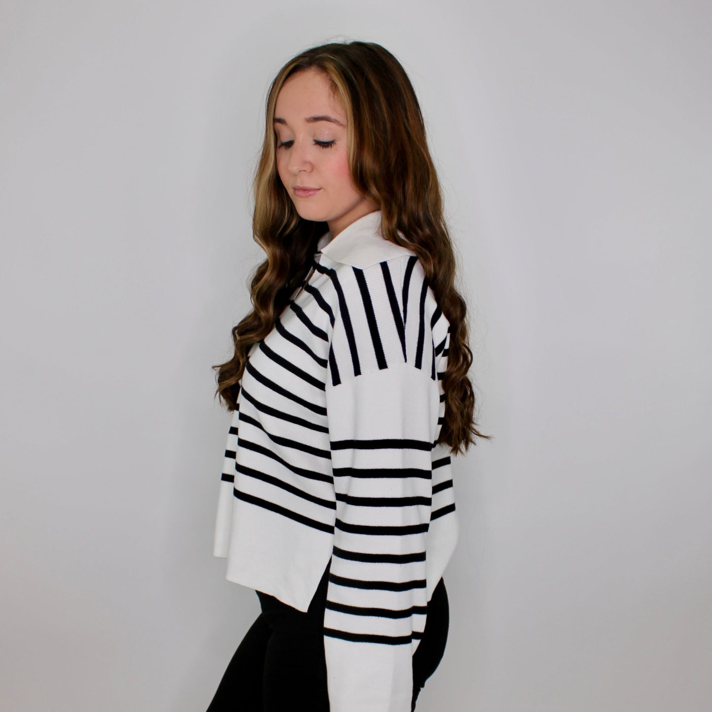 Brynn Stripe Sweater Top