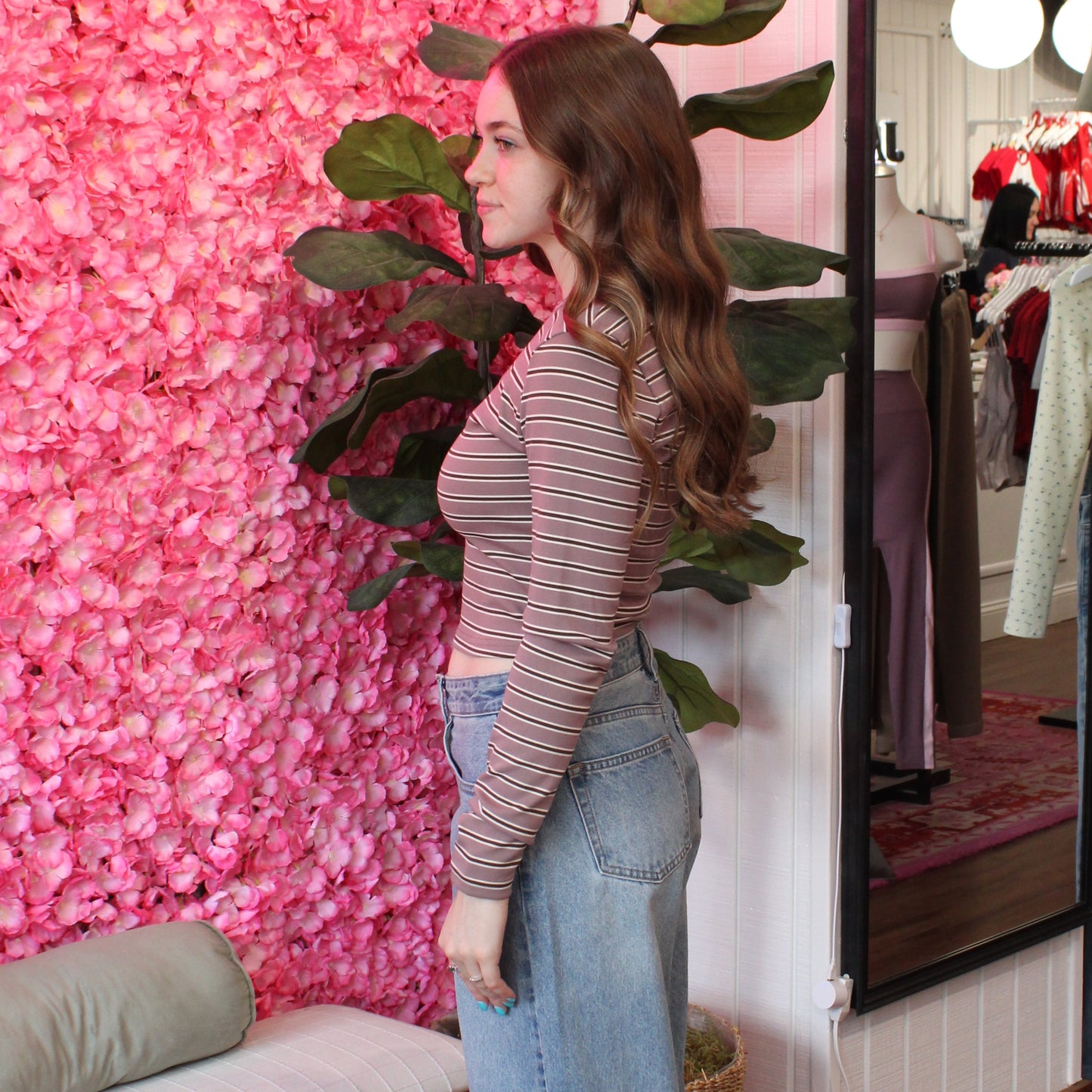 Sabrina Long Sleeve Stripe Top