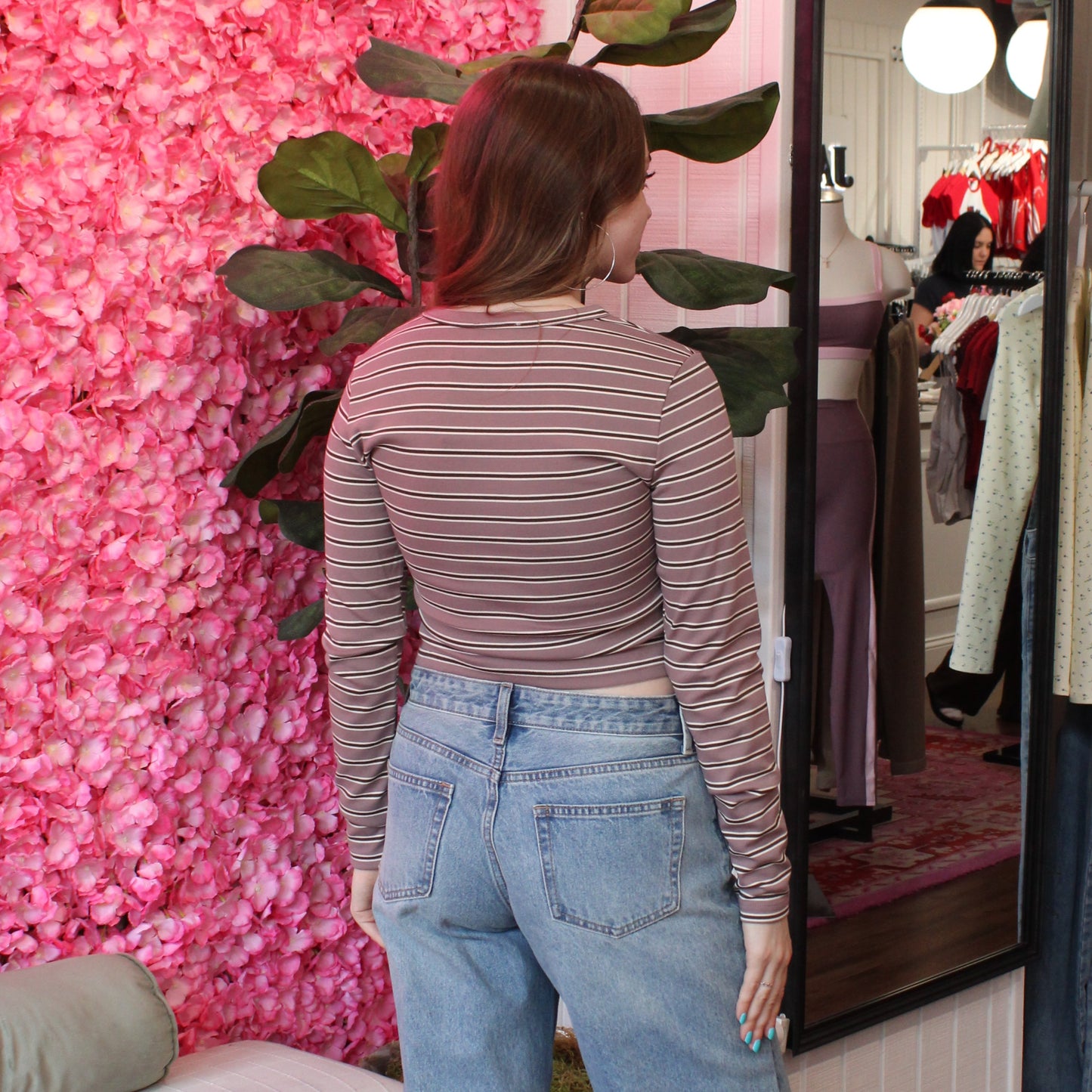 Sabrina Long Sleeve Stripe Top