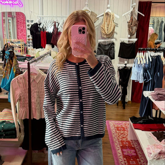 Mila Stripe Knit Cardigan