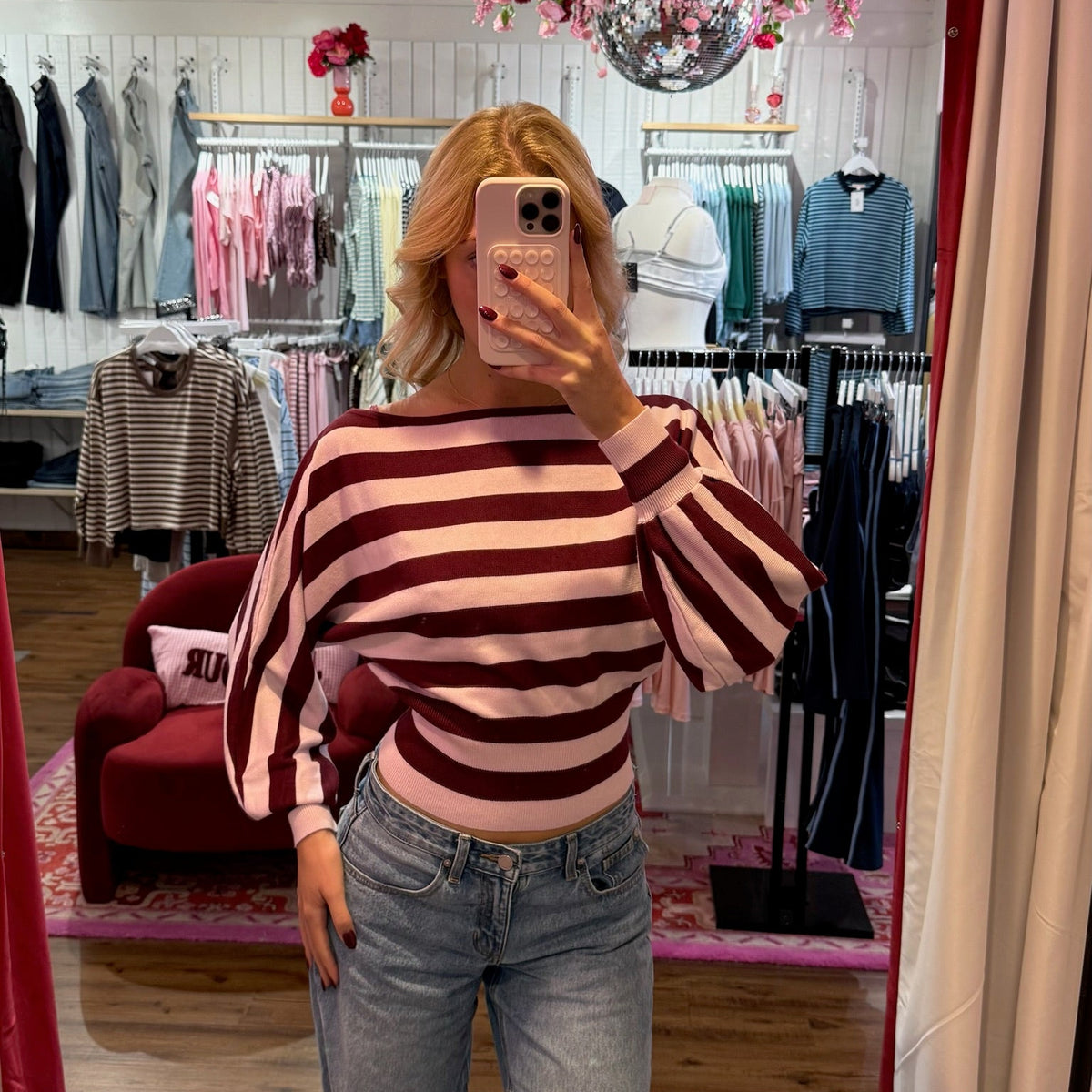 Dolce Striped Knit Sweater