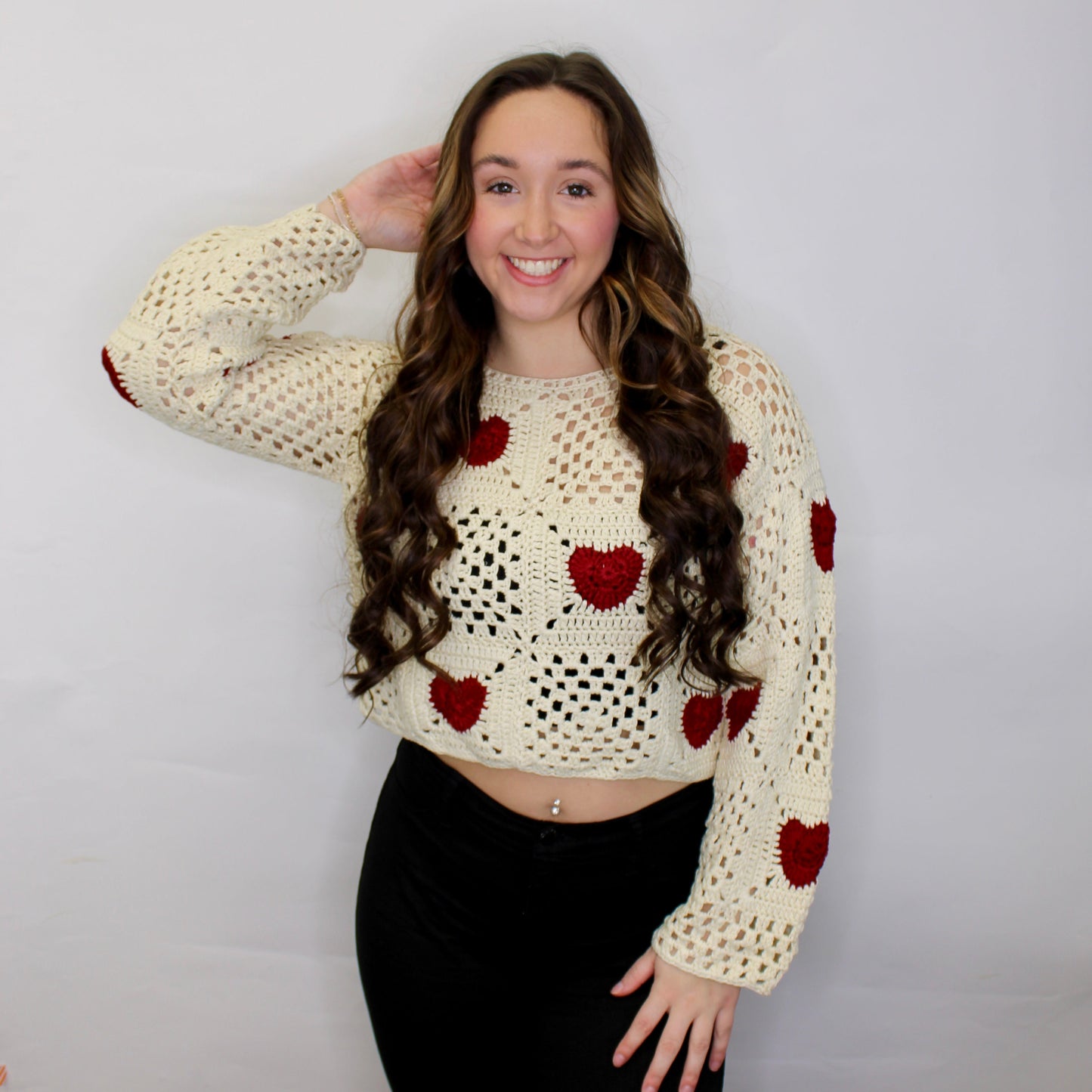 Lovely Crochet Heart Top