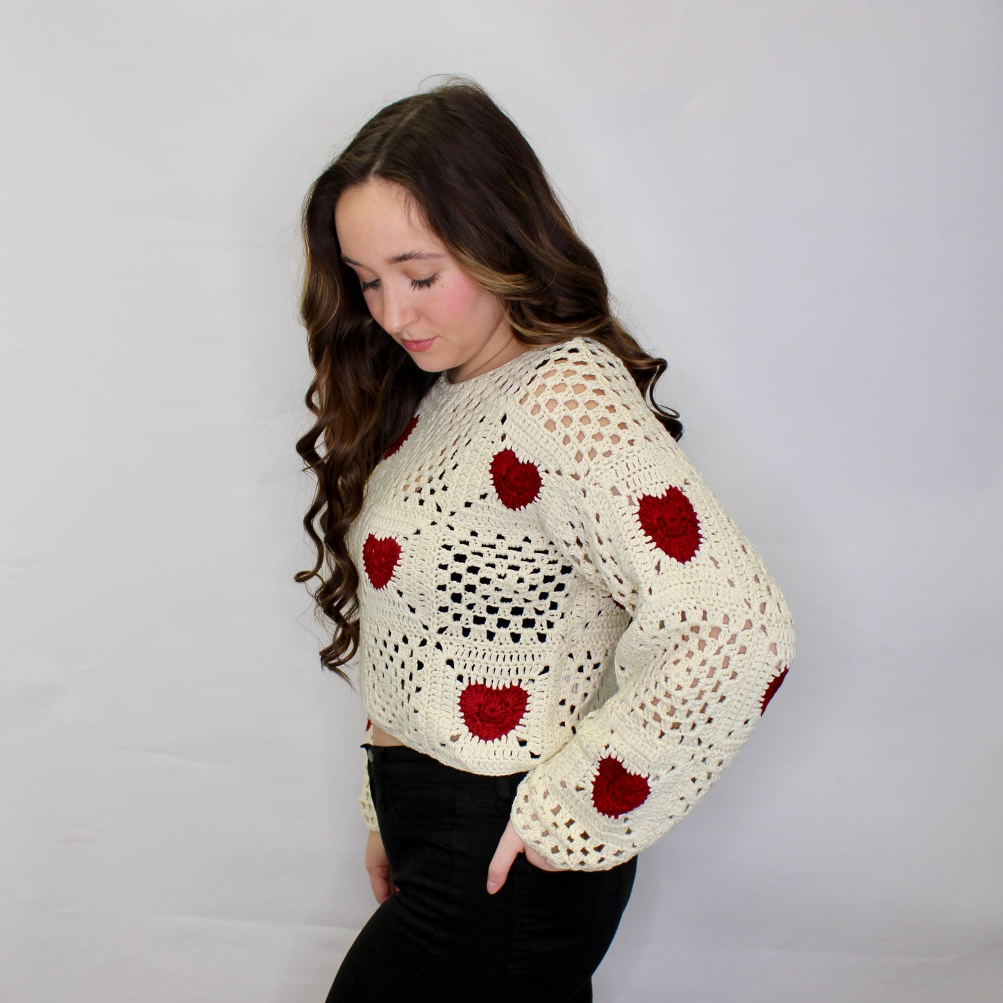 Lovely Crochet Heart Top