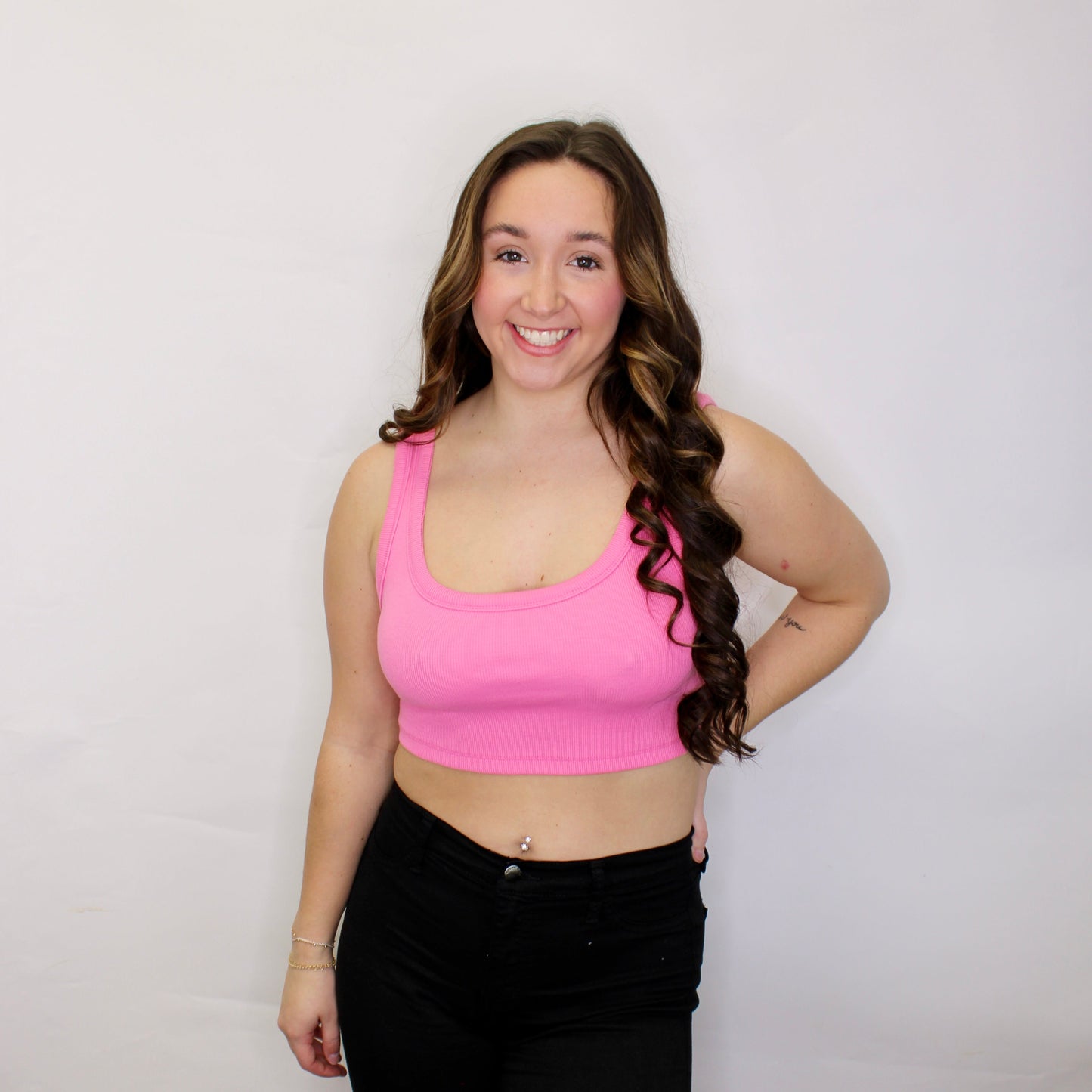 Sophia Ribbed Crop Tank