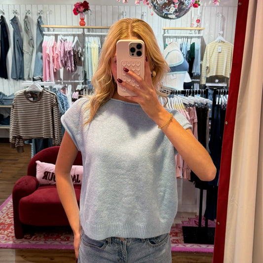 Riah Cap Sleeve Knit Top