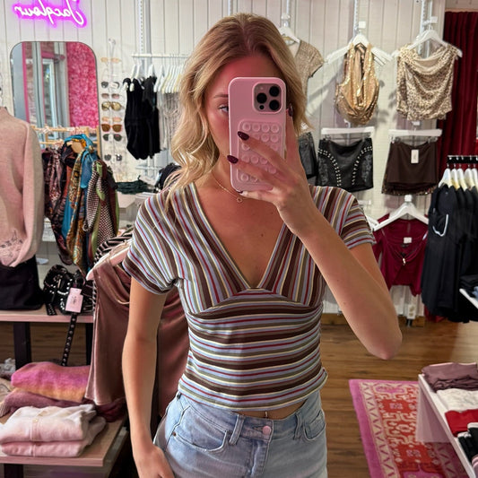 Phoenix Multi Colored Stripe Top