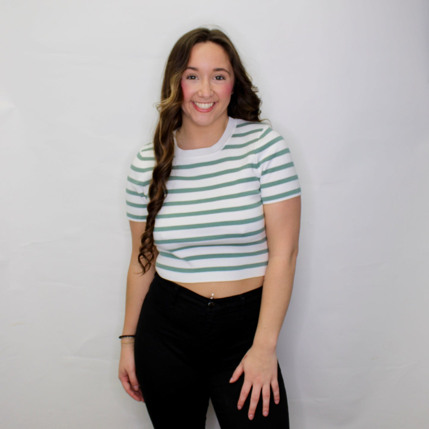 Emma Striped Crop Top