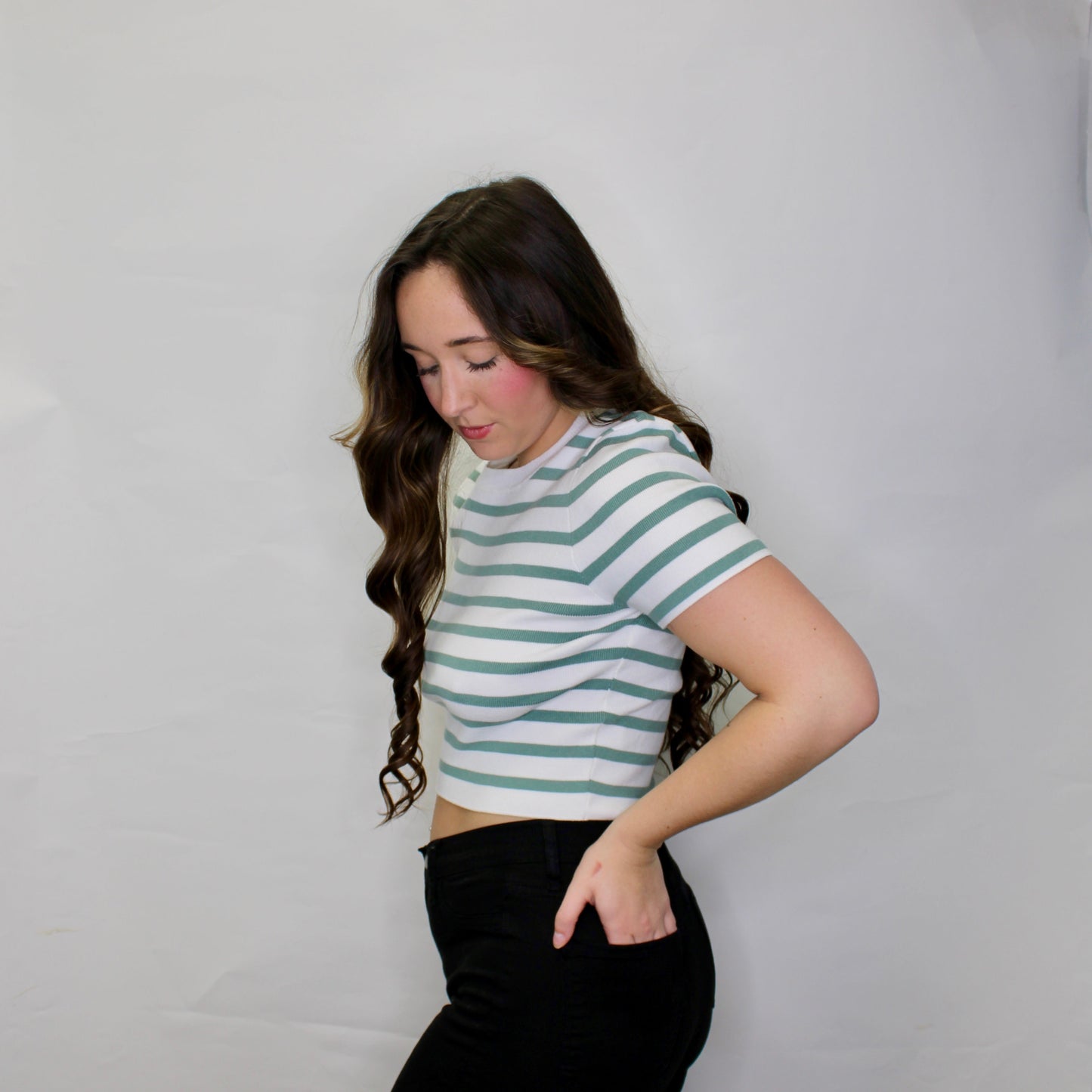 Emma Striped Crop Top