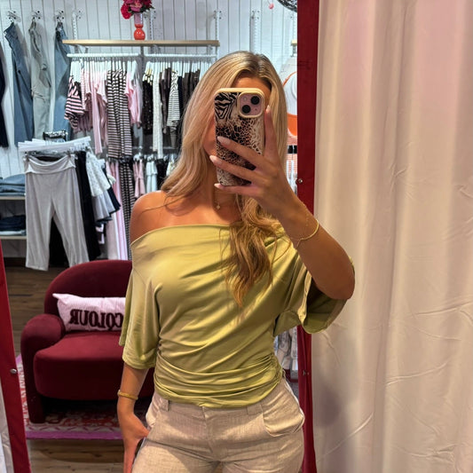 Astrid Ruched Off Shoulder Top