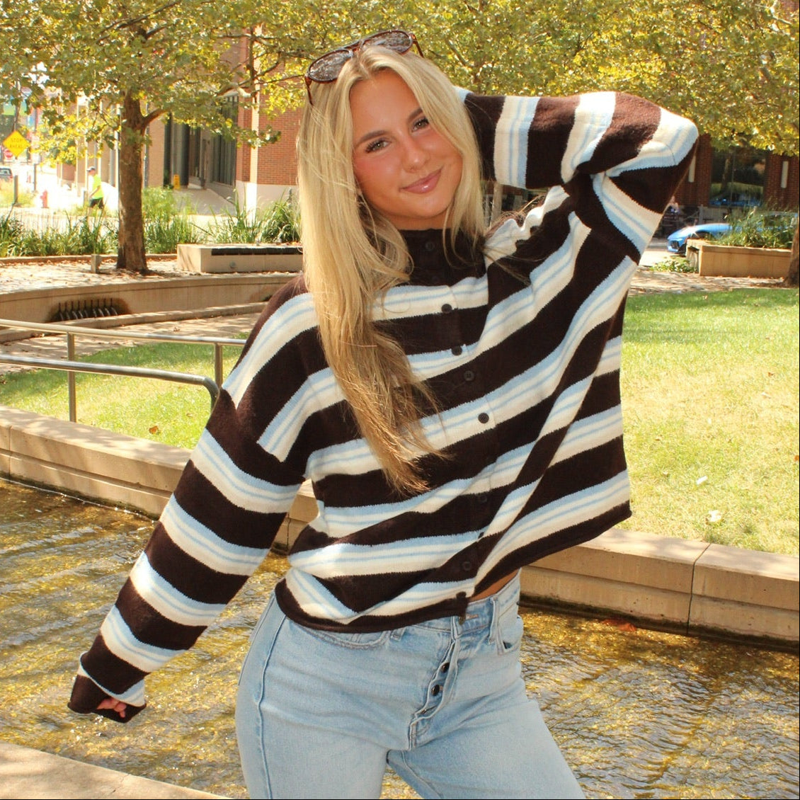 Molly Mock Neck Knit Cardigan