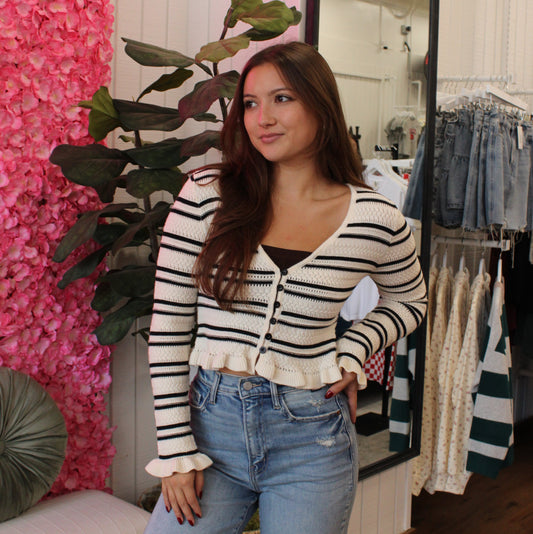 Reese Striped Cardigan