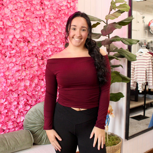 Opal Off Shoulder Ruched Top