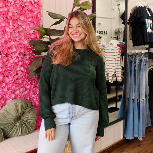Katherine Cropped Knit Sweater