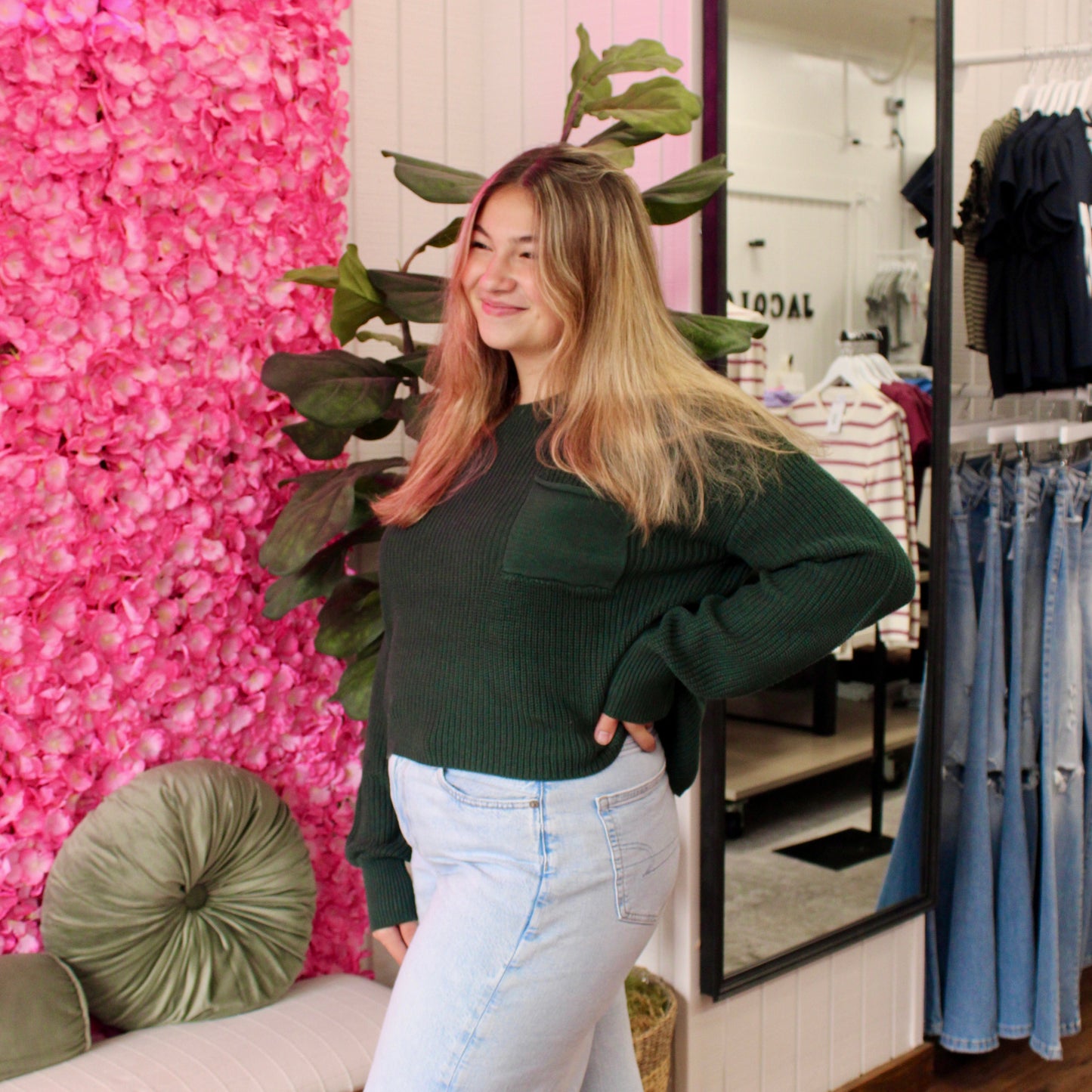 Katherine Cropped Knit Sweater