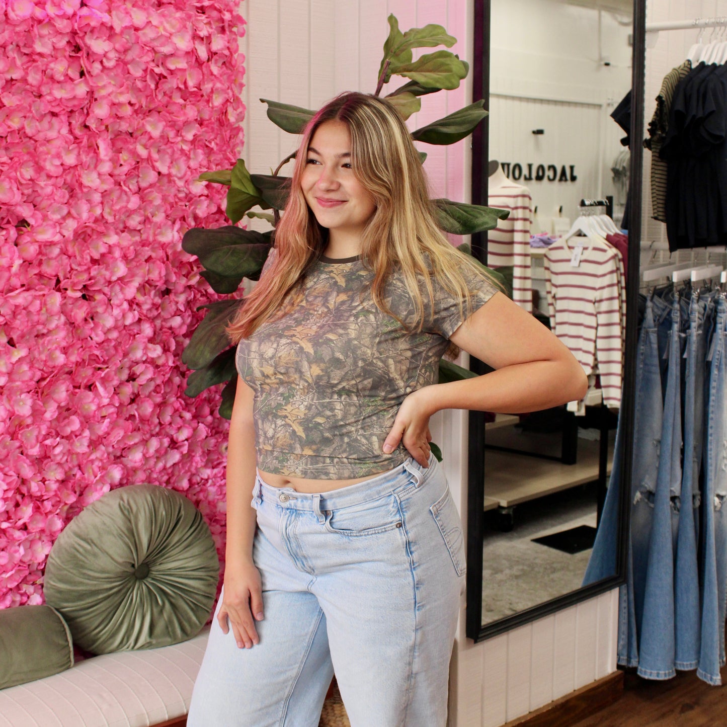 Hayley Dark Camo Tee