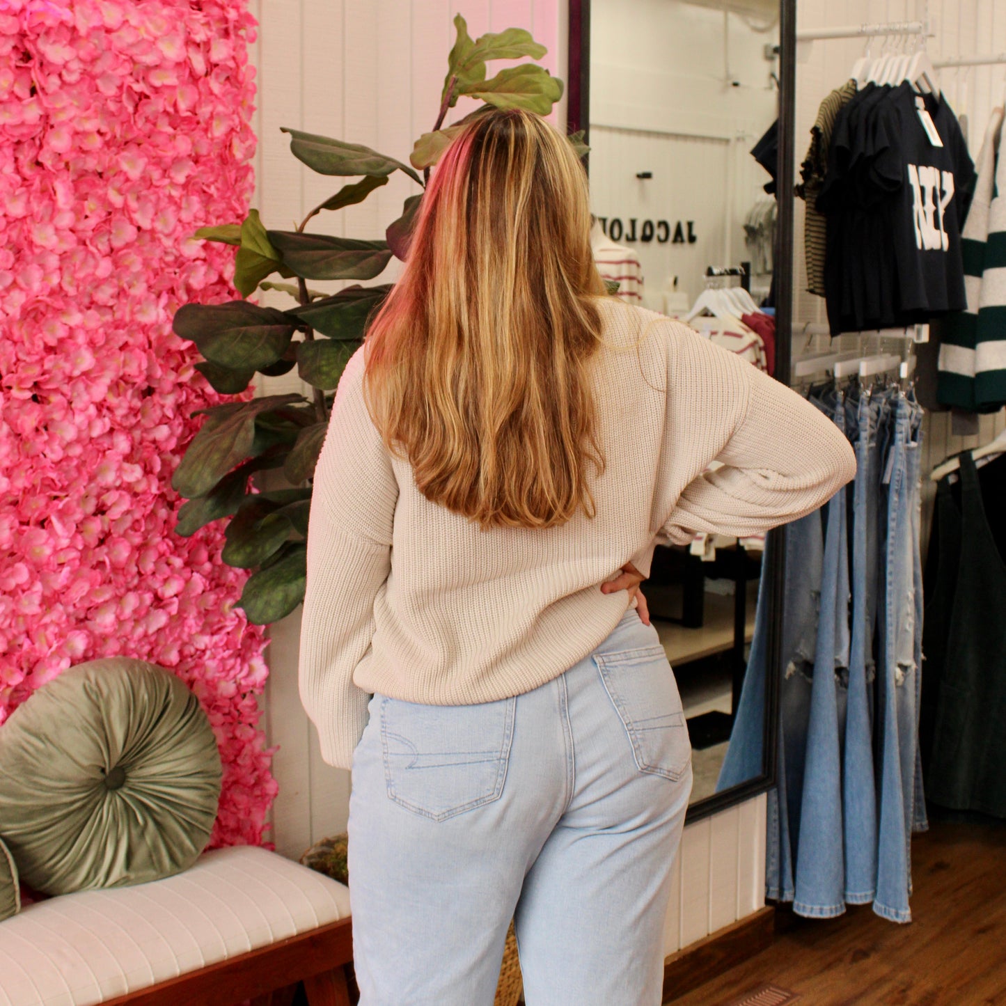 Katherine Cropped Knit Sweater