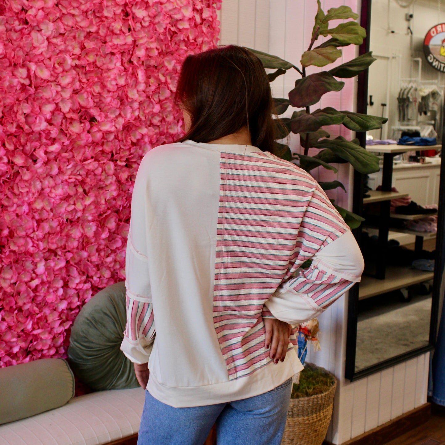 Trisha Stitched Patchwork Pullover