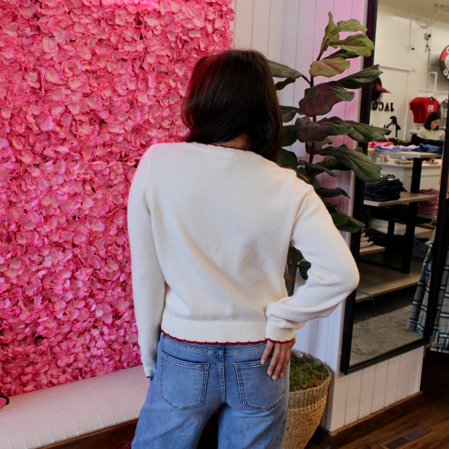 Calla Chili Print Sweater