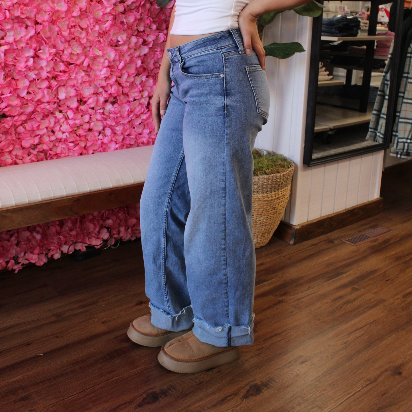 Saige Low Rise Straight Leg Jeans