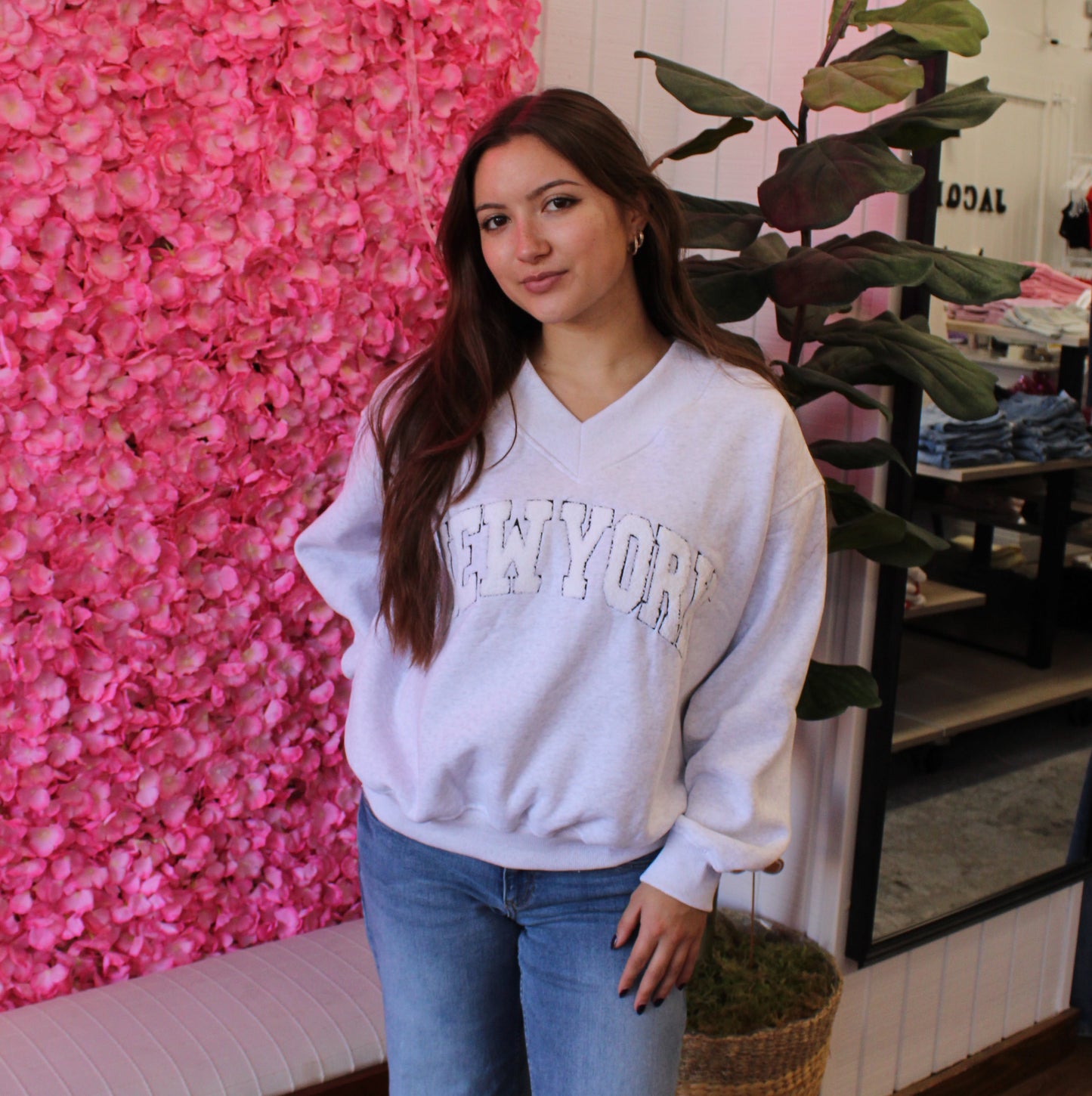 New York Knit V Neck