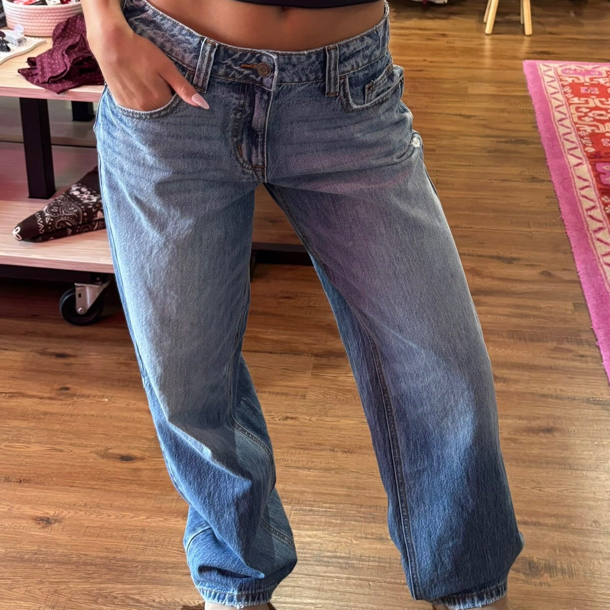 Zora Baggy Wide Leg Medium Wash