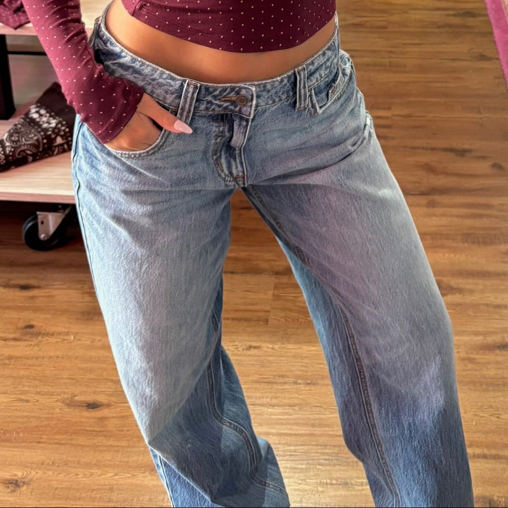 Zora Baggy Wide Leg Medium Wash