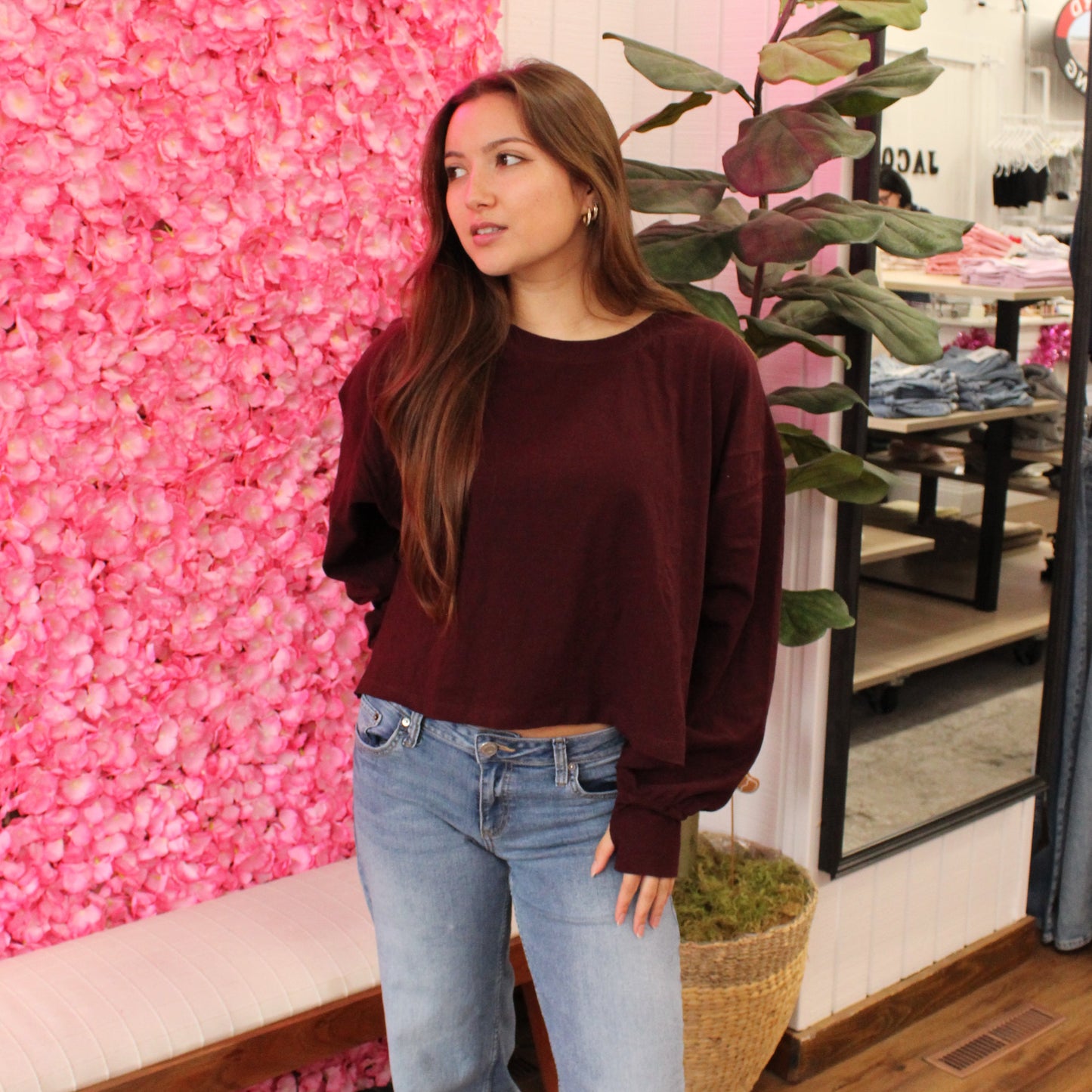 Briana Open Back Long Sleeve Top